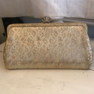 Vintage Silver Shimmer Clutch